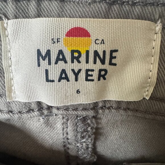 Marine Layer Bridget Crop Pants Dusty Olive Size 6 NWT - Picture 5 of 10